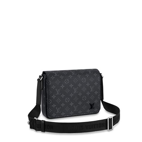 Louis Vuitton Monogram District PM Eclipse Black Shoulder Bag .